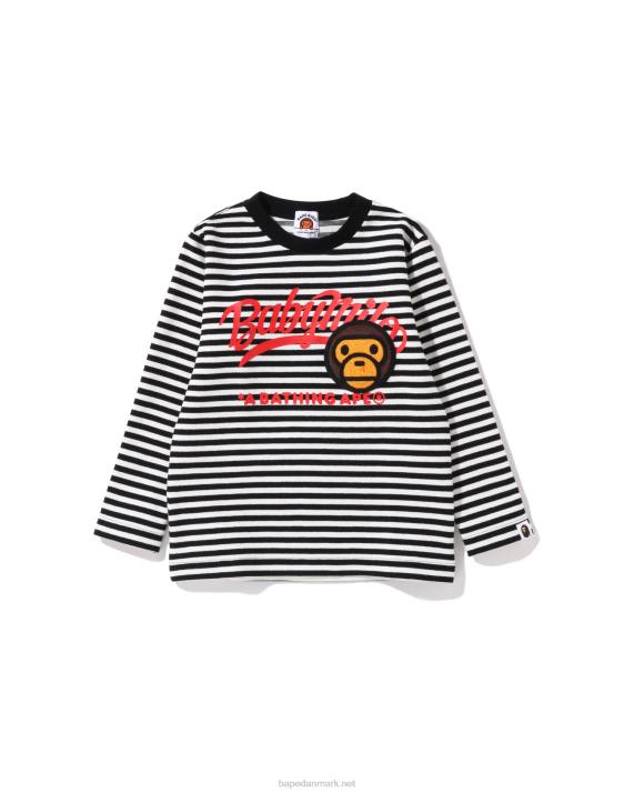 A Bathing Ape børn baby milo patch hoop crewneck HH6J1628 sort