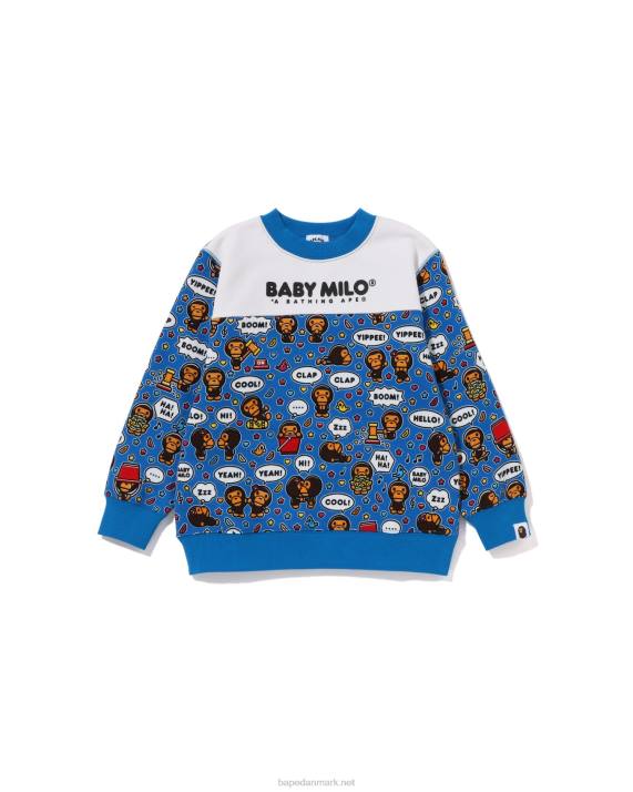 A Bathing Ape børn baby milo taleballon crewneck HH6J1528 blå