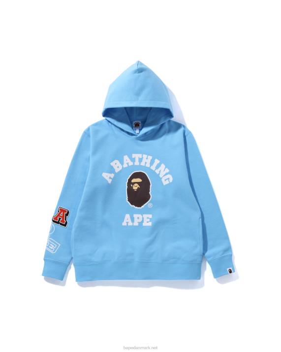 A Bathing Ape børn multi font pullover hættetrøje jr HH6J1694 blå
