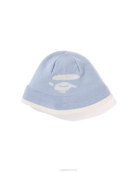 A Bathing Ape Kvinder ansigt strik hue HH6J1104 lyseblå