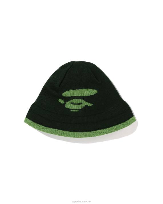 A Bathing Ape Kvinder ansigt strik hue HH6J1106 dyb jungle