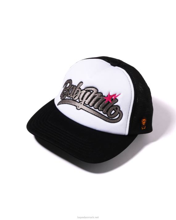 A Bathing Ape Kvinder baby milo broderi mesh kasket HH6J1141 sort