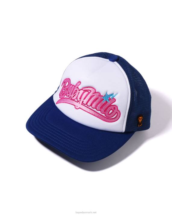 A Bathing Ape Kvinder baby milo broderi mesh kasket HH6J1142 blå