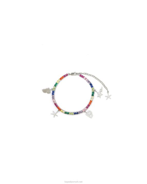 A Bathing Ape Kvinder flerfarvet krystal armbånd HH6J1119 caise
