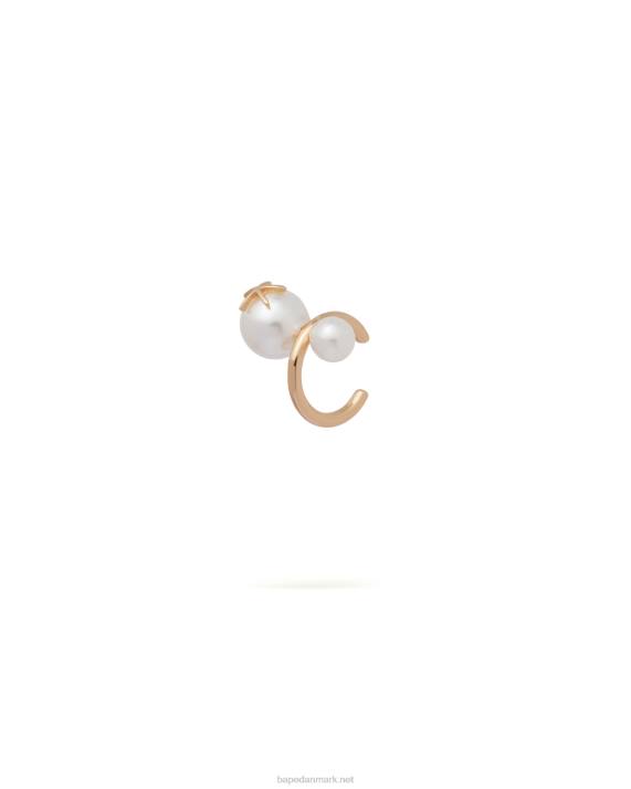 A Bathing Ape Kvinder perle og stjerne clip-on øreringe HH6J1127 guld