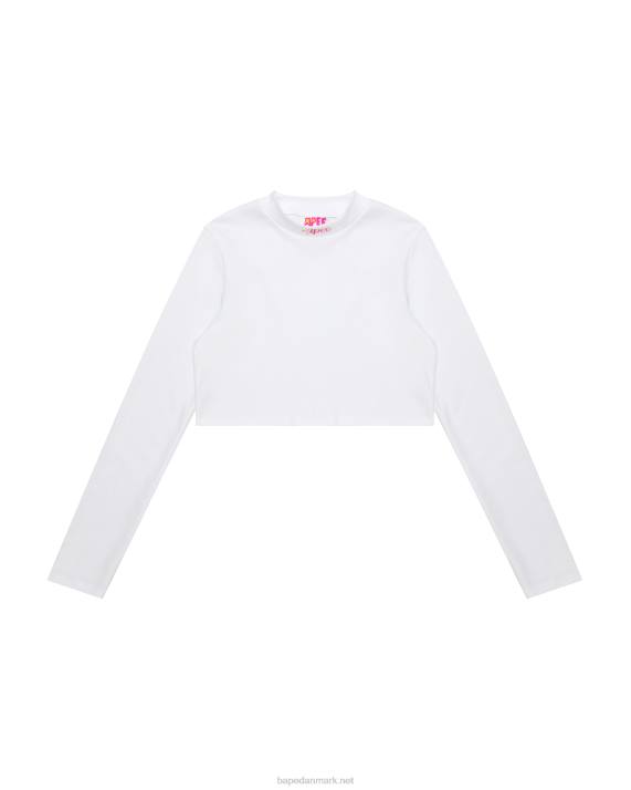 A Bathing Ape Kvinder cropped turtle neck top HH6J1050 hvid