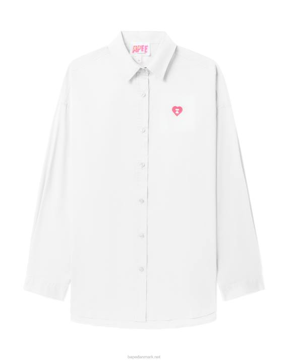 A Bathing Ape Kvinder kæreste skjorte HH6J834 hvid