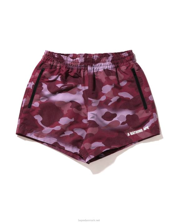 A Bathing Ape Kvinder grid camo-shorts HH6J898 murstensrød