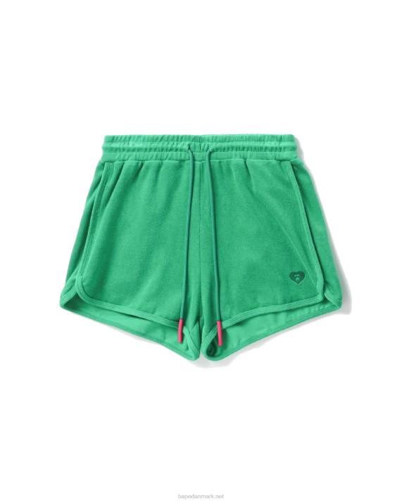 A Bathing Ape Kvinder håndklæde løbeshorts HH6J829 smaragd