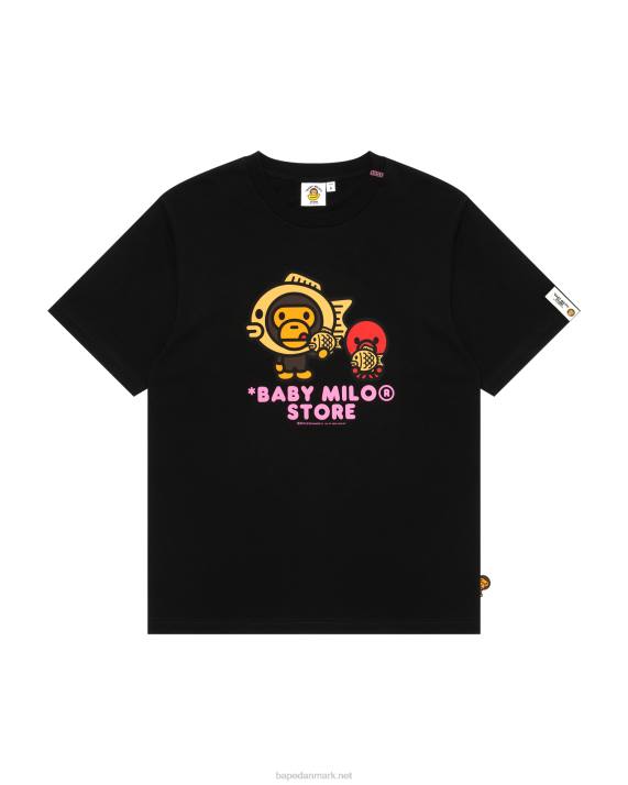 A Bathing Ape Kvinder baby milo grafisk t-shirt HH6J860 sort