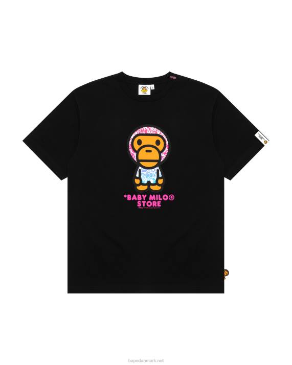 A Bathing Ape Kvinder baby milo t-shirt HH6J855 sort
