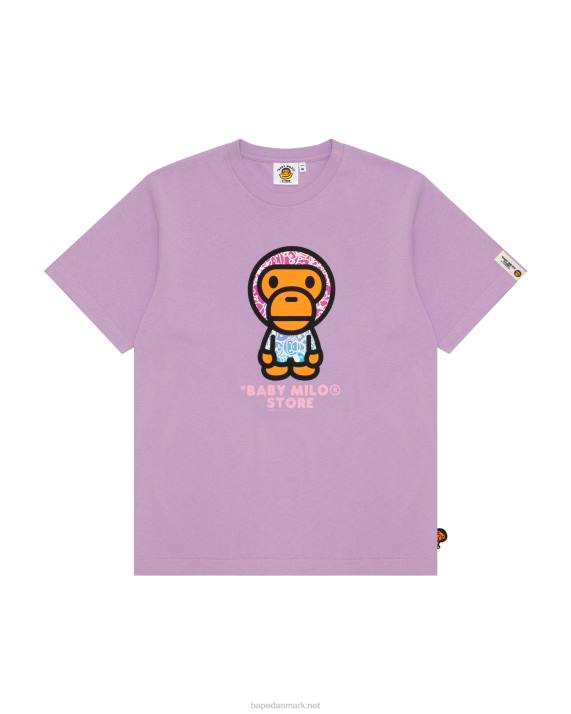 A Bathing Ape Kvinder baby milo t-shirt HH6J856 lilla