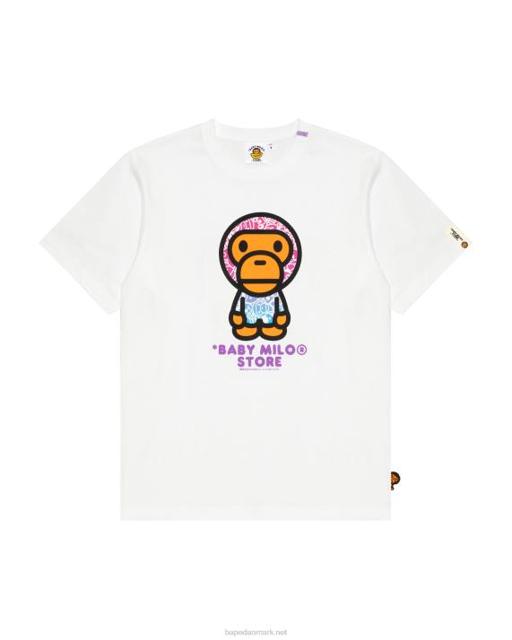 A Bathing Ape Kvinder baby milo t-shirt HH6J857 hvid