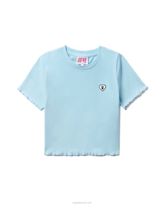 A Bathing Ape Kvinder cropped logo top HH6J823 blå
