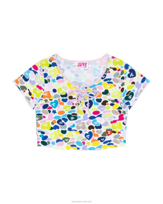 A Bathing Ape Kvinder cropped top med snørebånd HH6J946 caise