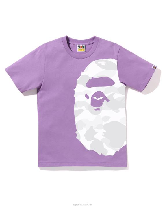A Bathing Ape Kvinder farve camo side big head t-shirt HH6J897 lilla