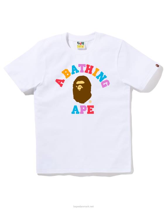 A Bathing Ape Kvinder farver college t-shirt HH6J783 hvid