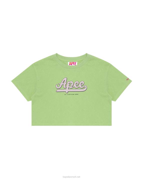 A Bathing Ape Kvinder grafisk beskåret t-shirt HH6J951 efterårsgrøn