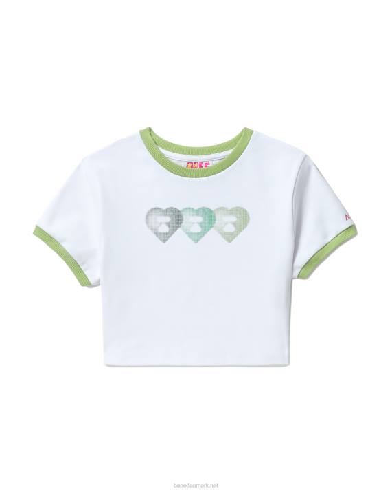 A Bathing Ape Kvinder grafisk crop-t-shirt #3 HH6J846 hvid