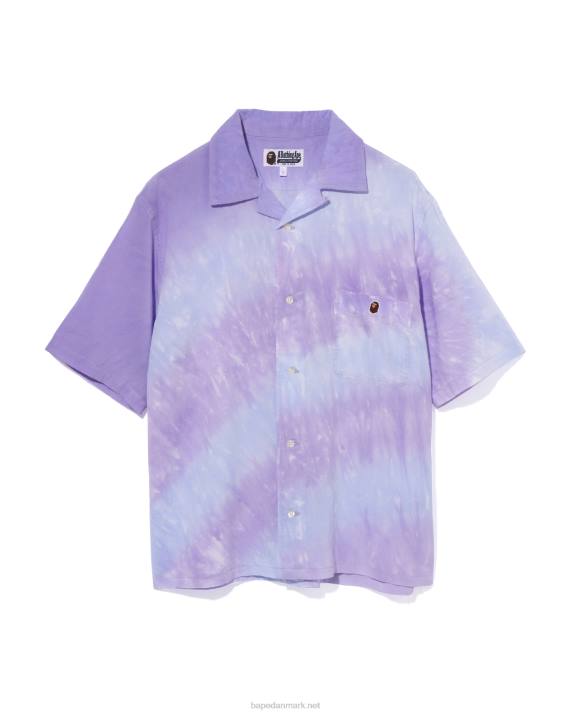 A Bathing Ape Kvinder hoved one point tie dye skjorte HH6J787 lilla
