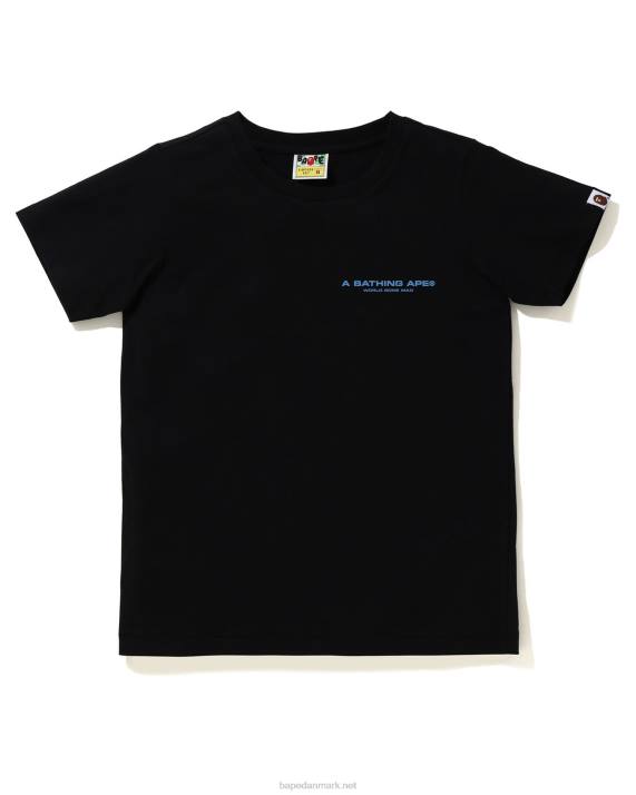 A Bathing Ape Kvinder line camo t-shirt HH6J923 sort