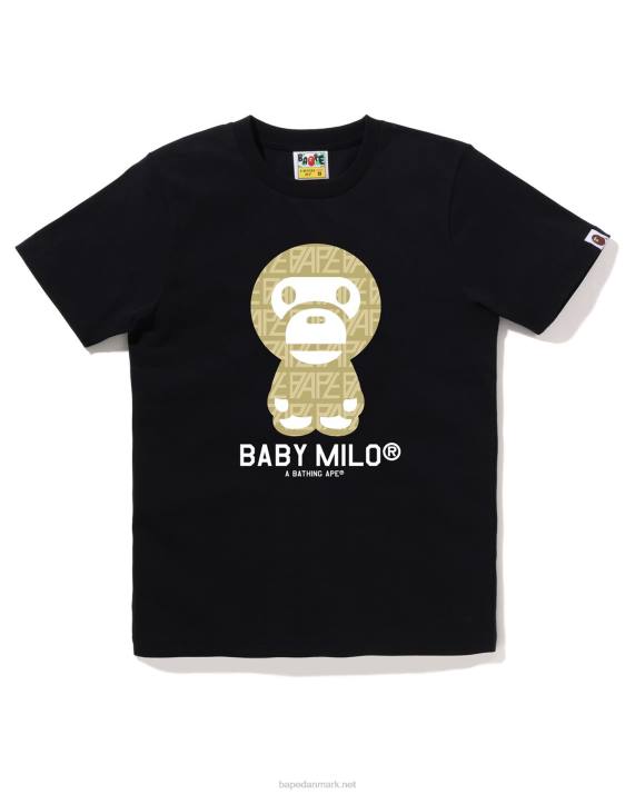 A Bathing Ape Kvinder logo monogram baby milo t-shirt HH6J852 sort
