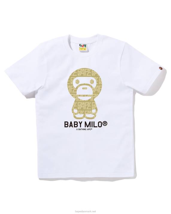 A Bathing Ape Kvinder logo monogram baby milo t-shirt HH6J854 hvid