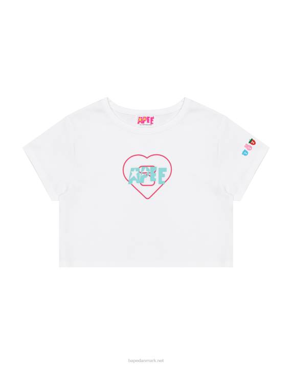 A Bathing Ape Kvinder logo printet slim cut t-shirt HH6J1058 hvid