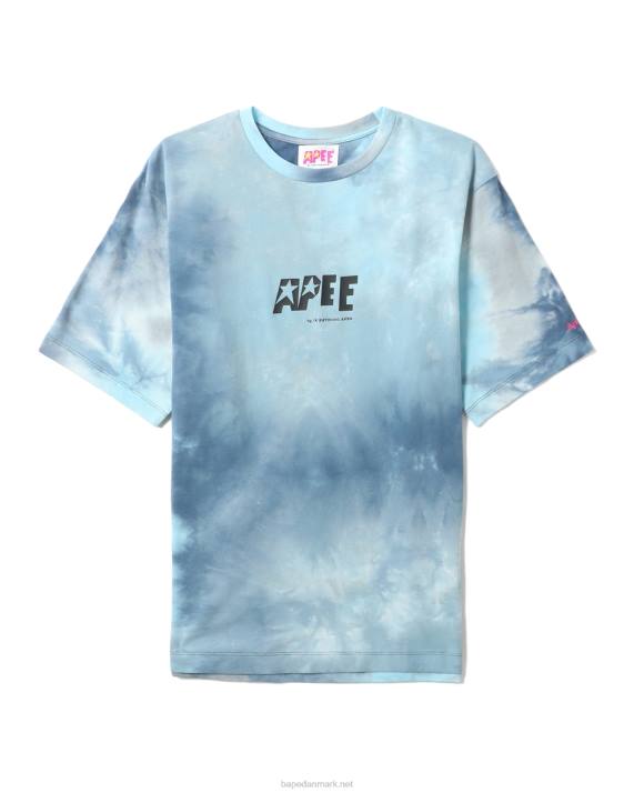 A Bathing Ape Kvinder tie-dye grafisk slids-t-shirt HH6J847 blå
