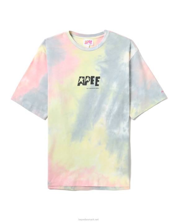 A Bathing Ape Kvinder tie-dye grafisk slids-t-shirt HH6J848 lyserød