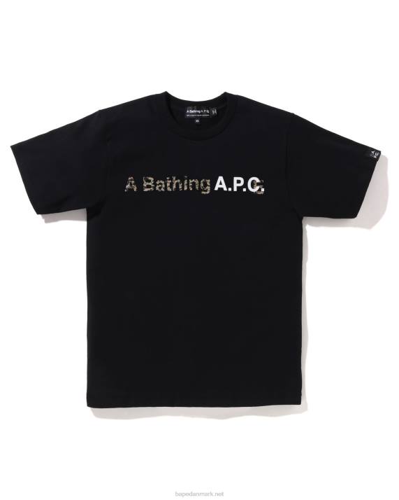 A Bathing Ape Kvinder x a.p.c. en bred t-shirt HH6J900 sort