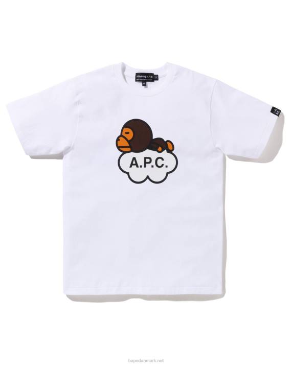 A Bathing Ape Kvinder x a.p.c. milo bred t-shirt HH6J904 hvid