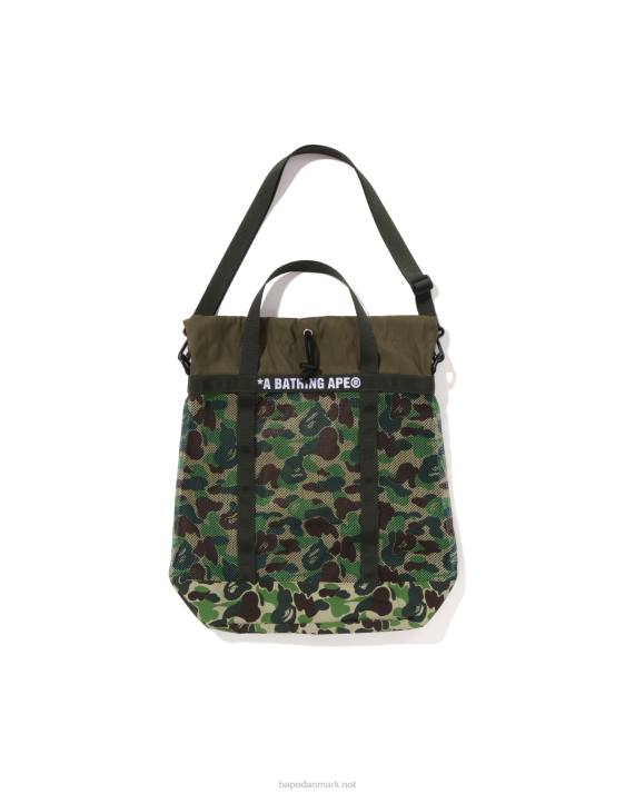 A Bathing Ape Mænd abc camo mesh mulepose HH6J396 militærgrøn