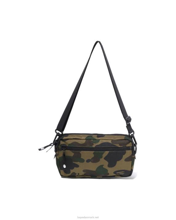 A Bathing Ape Mænd 1. camo mini skuldertaske HH6J468 militærgrøn
