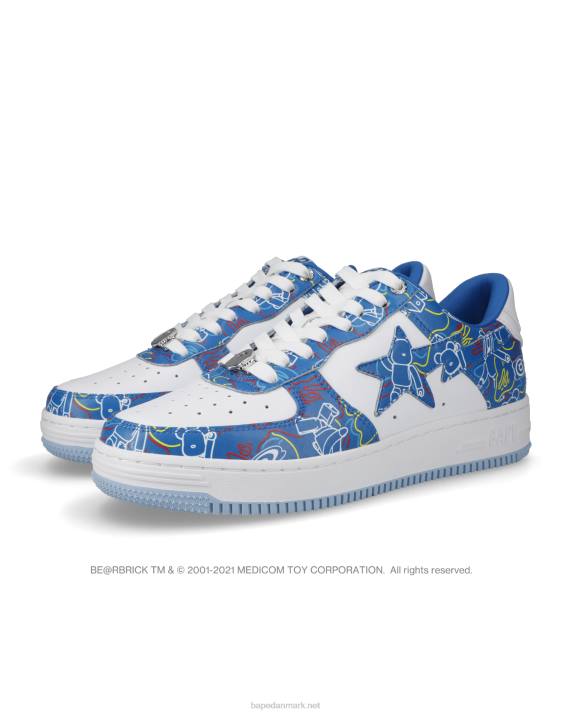 Mænd bape sta x medicom toy be r camo m1 sneakers HH6J735 lyseblå