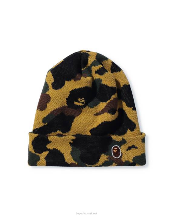 A Bathing Ape Mænd 1. camo strik hue HH6J634 gul