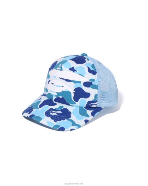 A Bathing Ape Mænd abc camo face mesh hætte HH6J402 lyseblå