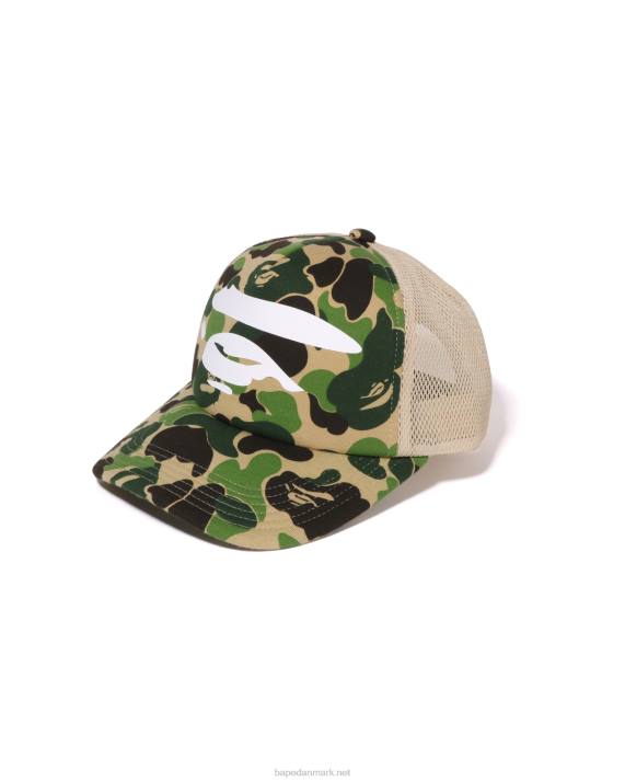A Bathing Ape Mænd abc camo face mesh hætte HH6J403 militærgrøn