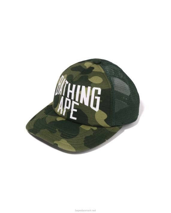 A Bathing Ape Mænd farve camo nyc logo mesh cap HH6J533 militærgrøn