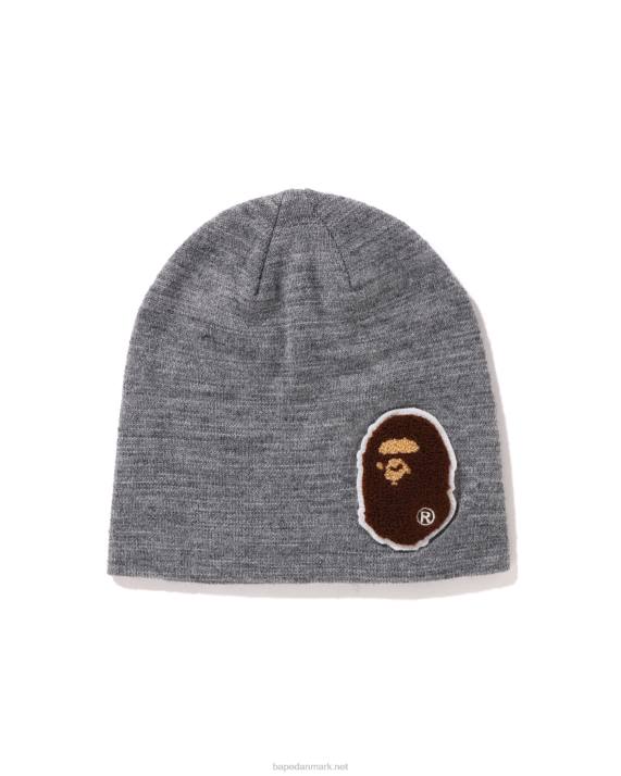 A Bathing Ape Mænd stor hovedstrikket hue HH6J590 grå