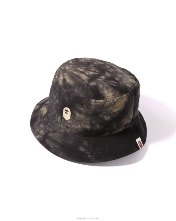 A Bathing Ape Mænd tie dye one point bucket hat HH6J569 sort