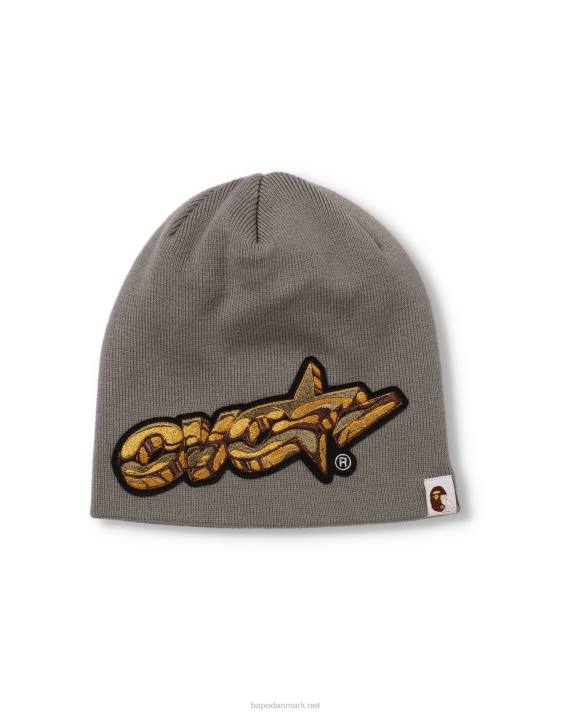 A Bathing Ape Mænd x ovo strik hue HH6J653 grå