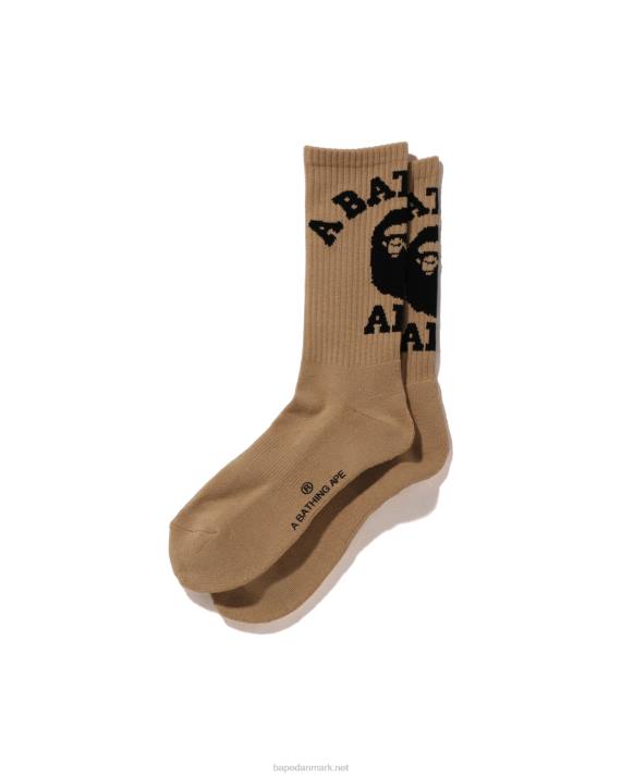A Bathing Ape Mænd college sokker HH6J424 beige