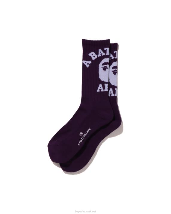 A Bathing Ape Mænd college sokker HH6J427 lilla