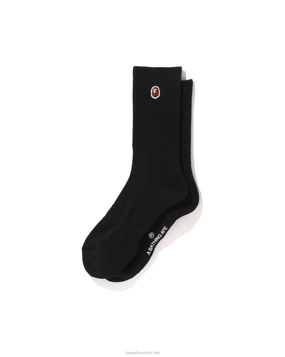 A Bathing Ape Mænd hoved et punkt sokker HH6J502 sort