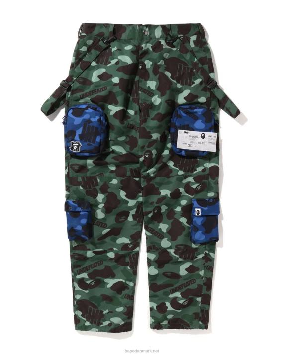 A Bathing Ape Mænd x undftd farve camo multi-pouch lommebukser HH6J348 militærgrøn