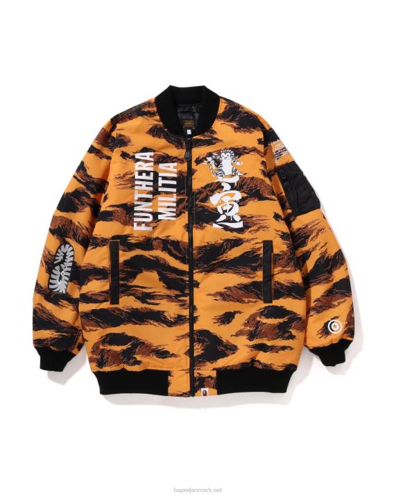 A Bathing Ape Mænd tiger camo long ma-1 HH6J327 orange