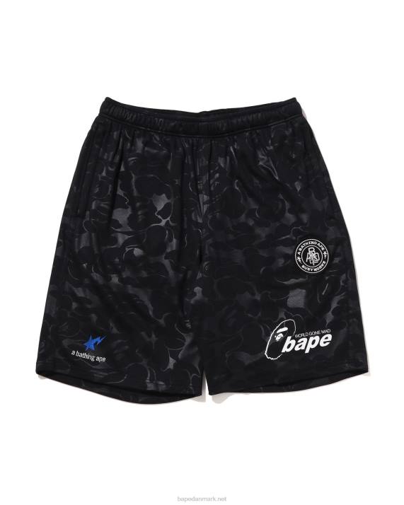 A Bathing Ape Mænd fodbold shorts HH6J355 sort