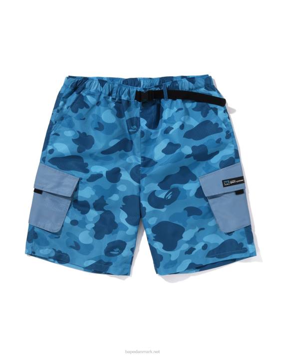 A Bathing Ape Mænd honeycomb camo cargo shorts HH6J96 lyseblå