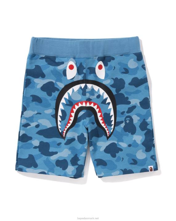 A Bathing Ape Mænd honeycomb camo shark sweatshorts HH6J127 lyseblå